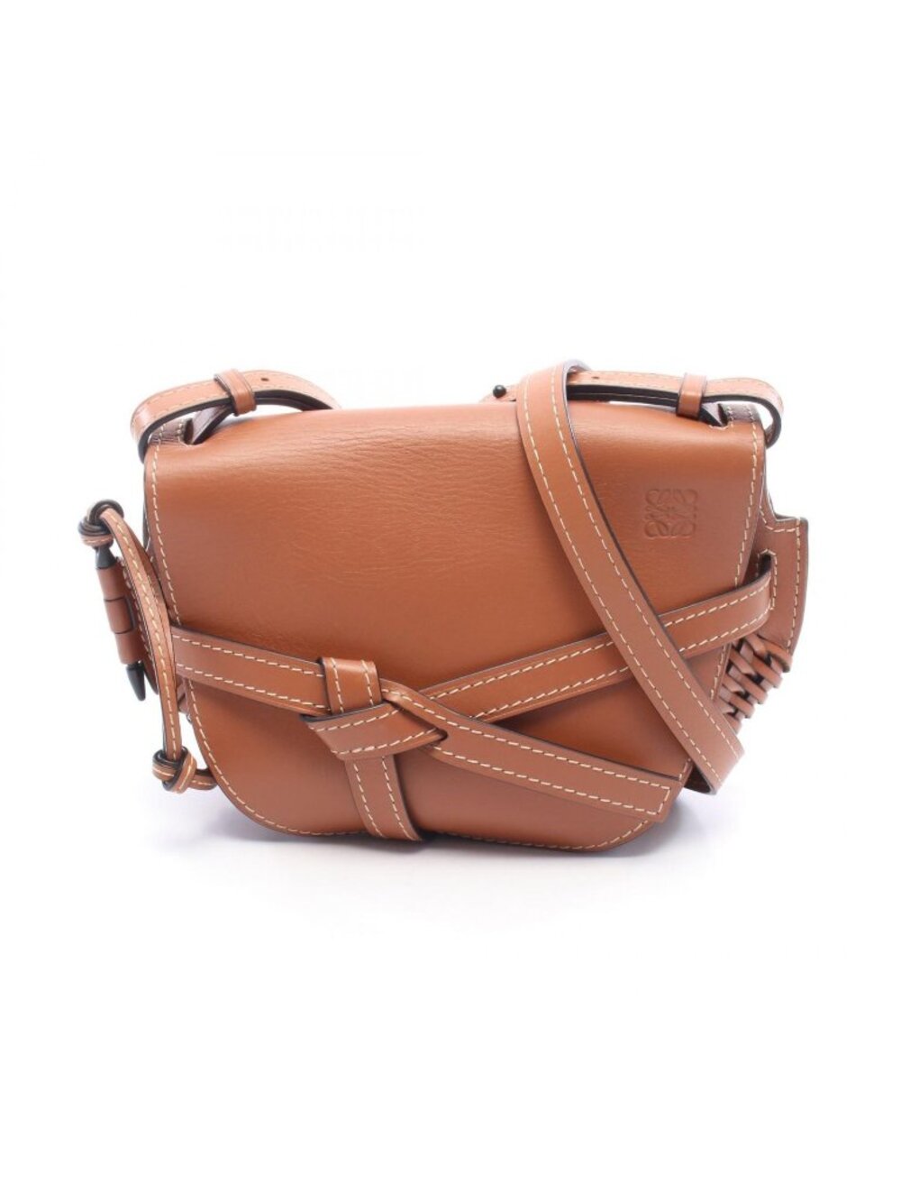 Loewe Shoulder Bag Gate Small Brown Leather